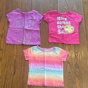 Colorful Toddler girls T-Shirts Set